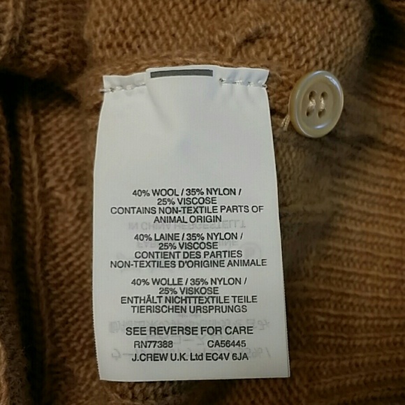 Cambridge merino wool cable cardigan sweater - Picture 6 of 6